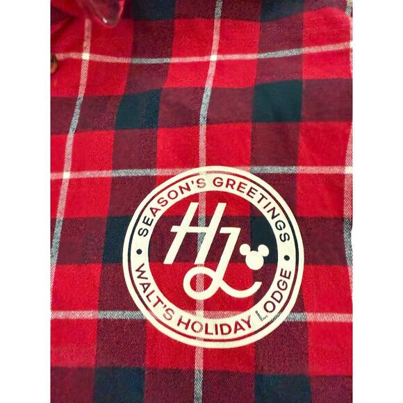 Disney Store Adult Mickey Mouse Walt's Holiday Lodge Shirt Size Large - Picture 7 of 8